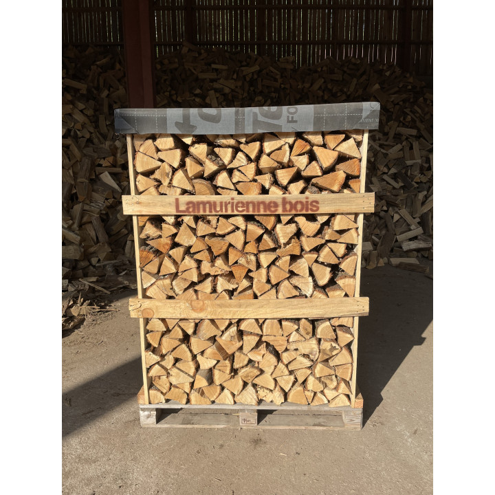 Palette bûches 2 stères 50cm 100% chêne bois empilés (bûche haute performance)