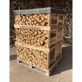 Palette bûches 2 stères 33cm 100% chêne, bois empilés (bûche haute performance)