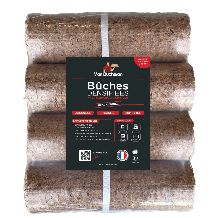 BÛCHES DENSIFIÉES JOUR MON BUCHERON 1000kg