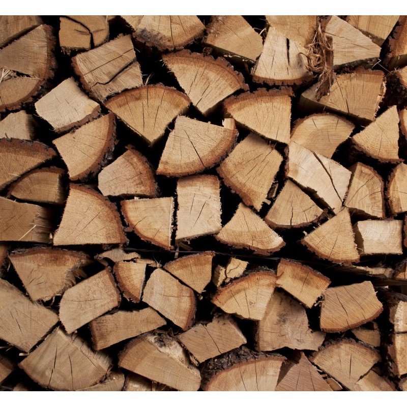 Bûches de bois sec 25 cm - Bois de chauffage chêne sec palette